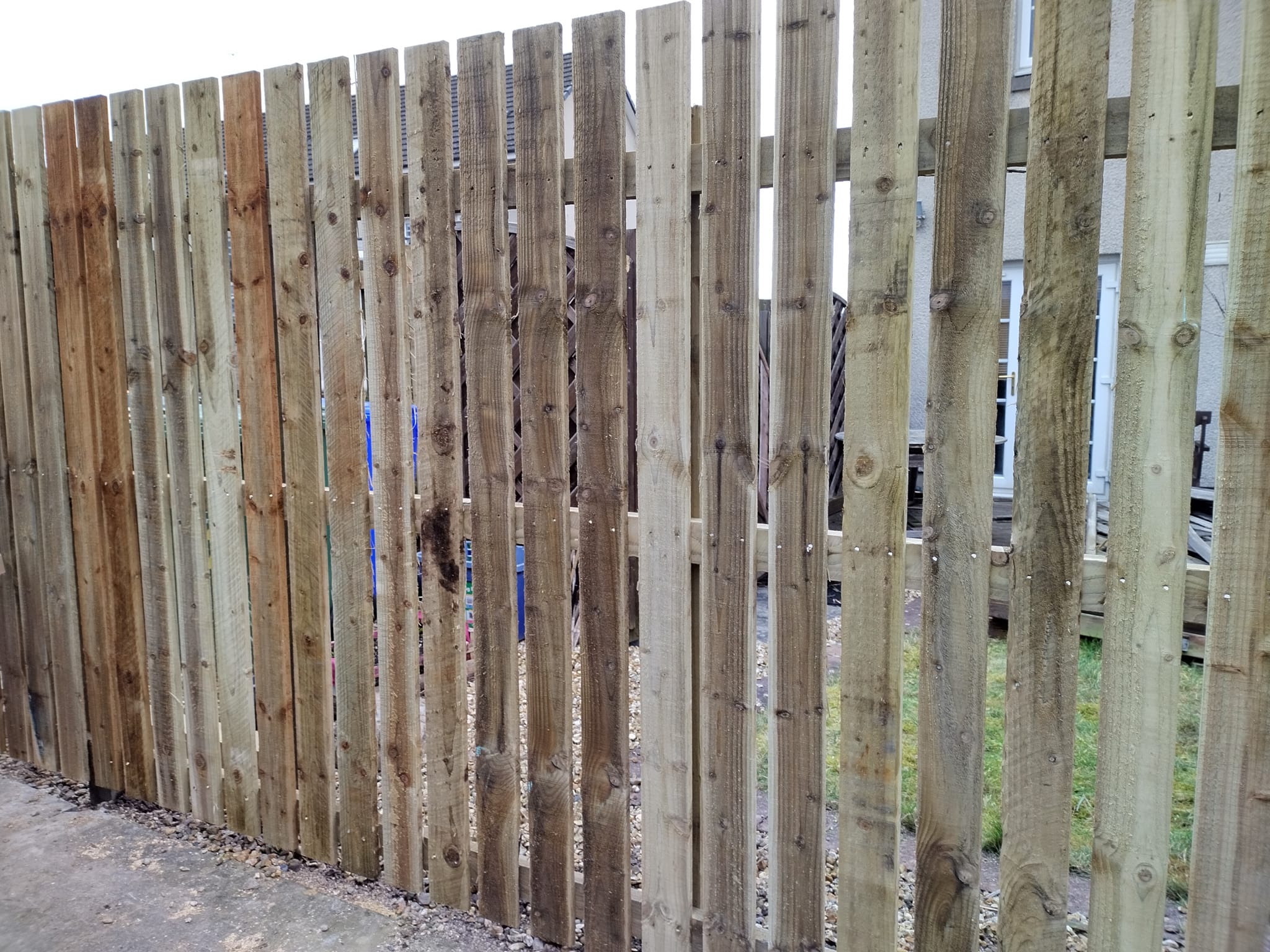 Tall wooden fence