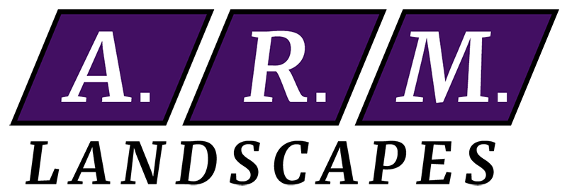A.R.M Landscapes black text logo